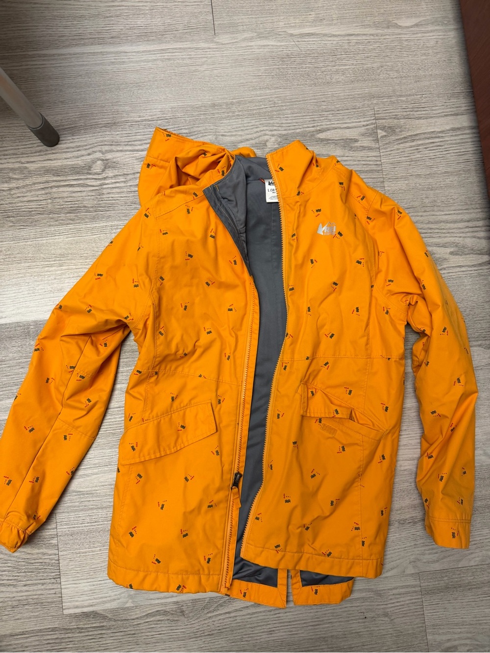 REI Hooded Rain Jacket GIRLS 14-16 L